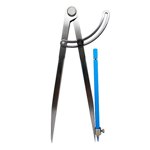 ZLKSKER 6-8-10 inch Professional Divider with Pencil Holder and Locking Wing  Divider Caliper Wing Compass 10 inch