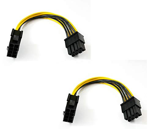 2-Pack Motherboard ATX CPU 8 Pin 44 Male to Female Extension Cable for Power Supply