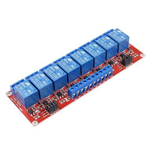 Electrical Buddy 8Channel 5V Relay Module with Optocoupler Isolation Support High and Low Level Trigger Relay Red Board