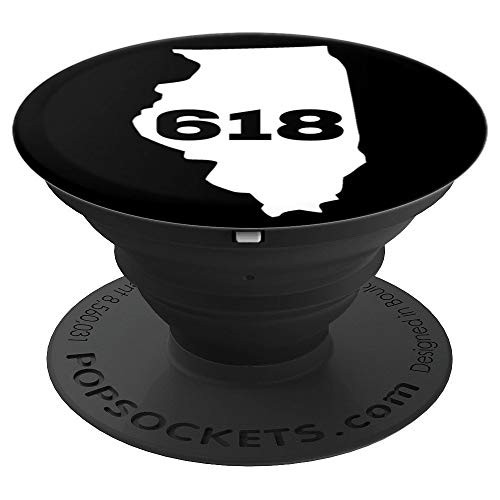 618 Area Code Illinois PopSockets Grip and Stand for Phones and Tablets