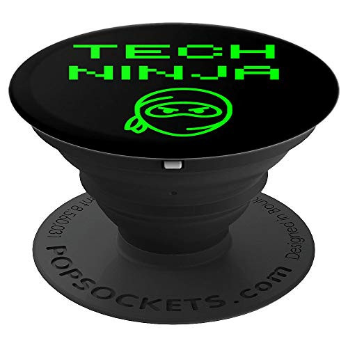 Tech Ninja Funny IT Support Computer Repair Geek Nerd Gift PopSockets Grip and Stand for Phones and Tablets