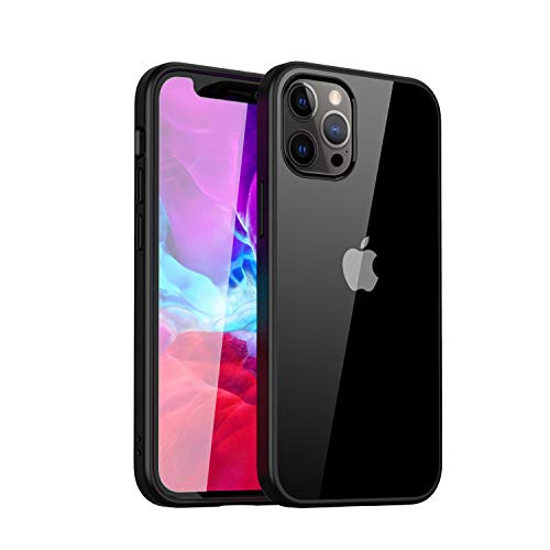 VATI Compatible with iPhone 12 Pro-iPhone 12 Case Cover  Clear PC Back with TPU Edge Protective Case for iPhone 12 Pro Cases for iPhone 12 Pro-iPhone 12 6-1 Inch Black
