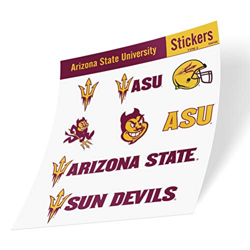 Arizona State University NCAA Sticker Vinyl Decal Laptop Water Bottle Car Scrapbook Type 2 Sheet