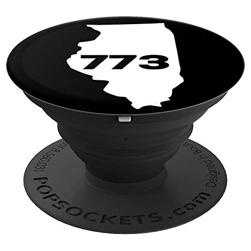 Vintage 773 Area Code Illinois PopSockets Grip and Stand for Phones and Tablets