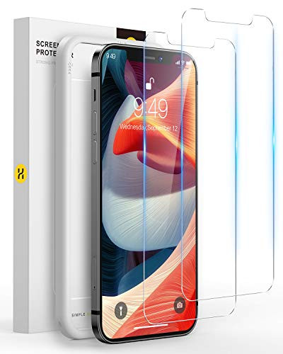 YOUMIXX Compatible with iPhone 12 Screen Protector-iPhone 12 Pro Screen Protector  ?Military Grade Shatterproof?Tempered Glass Screen Protector for iPhone 12  iPhone 12 Pro 6-1  -2 Pack