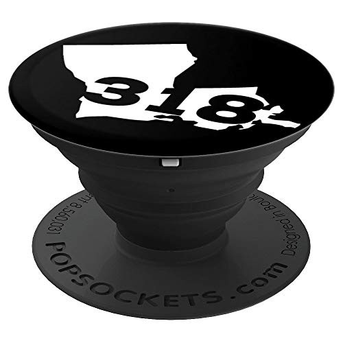 318 Area Code Louisiana PopSockets Grip and Stand for Phones and Tablets