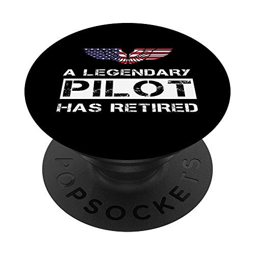 A Legendary Pilot Has Retired Military Jet Retirement Wings PopSockets Grip and Stand for Phones and Tablets