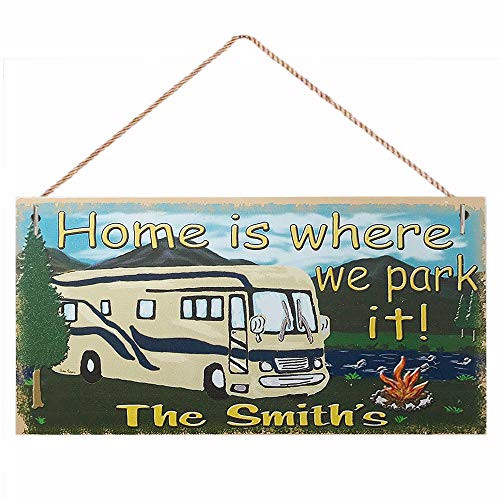 MAIYUAN Home is Where We Park It -5th Wheel Camping SignCamper Plaque 5x10?213? MAIYUAN Home is Where We Park It -5th Wheel Camping SignCamper Plaque 5x10?213?