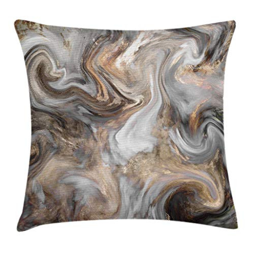ETHAICO Marble Throw Pillow Cushion Cover Vintage Style Brush Color in Marble Texture Watercolor Painting Decorative Square Accent Pillow case 18 X 18 Sand Brown ETHAICO Marble Throw Pillow Cushion Cover Vintage Style Brush Color in Marble Texture Watercolor Painting Decorative Square Accent Pillow case 18 X 18 Sand Brown