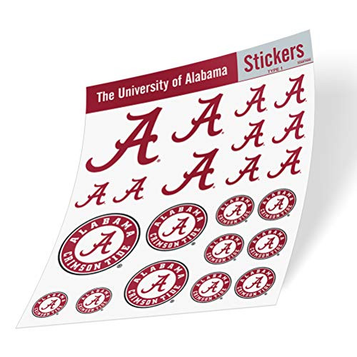University of Alabama NCAA Sticker Vinyl Decal Laptop Water Bottle Car Scrapbook Type 1 Sheet