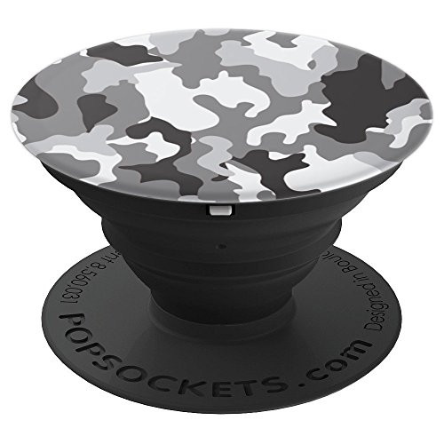 Gray Urban Camouflage Camo PopSockets Grip and Stand for Phones and Tablets