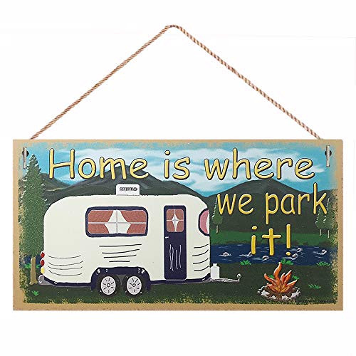 MAIYUAN Home is Where We Park It - Wheel Camping SignCamper Plaque 5x10?250? MAIYUAN Home is Where We Park It - Wheel Camping SignCamper Plaque 5x10?250?