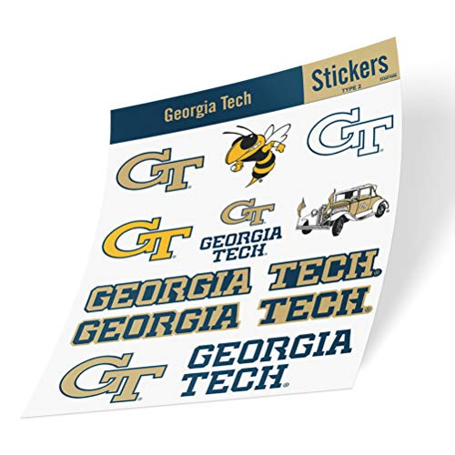 Georgia Tech University NCAA Sticker Vinyl Decal Laptop Water Bottle Car Scrapbook Type 2 Sheet Georgia Tech University NCAA Sticker Vinyl Decal Laptop Water Bottle Car Scrapbook Type 2 Sheet