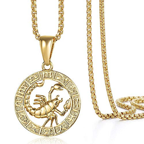 Hermah Gold Plated Zodiac Sign Pendant 