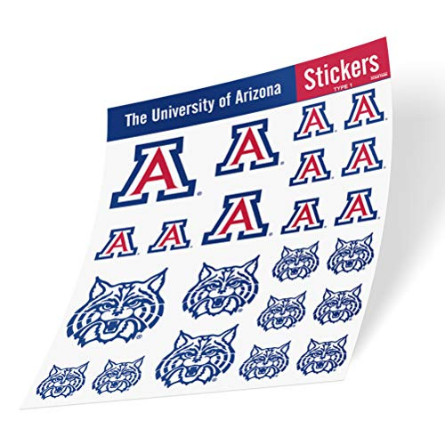 University of Arizona NCAA Sticker Vinyl Decal Laptop Water Bottle Car Scrapbook Type 1 Sheet