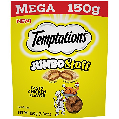 Temptations MEGA Jumbo Stuff Tasty Chicken Flavor Treats for Cats 1-Bag 5-3 OZ