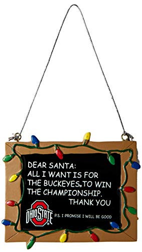 Ohio State Resin Chalkboard Sign Ornament