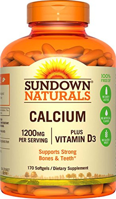 Sundown Calcium Plus Vitamin D3  1200mg  Soft Gels  170 Count