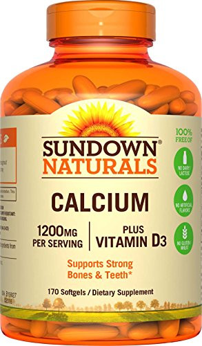 Sundown Calcium Plus Vitamin D3  1200mg  Soft Gels  170 Count