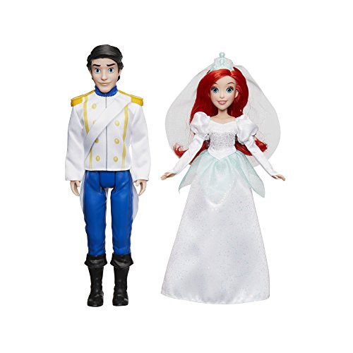 Disney Princess Ariel and Prince Eric, 2 Fashion Dolls from The Little Mermaid Movie, Doll in Wedding Dress, Tiara, and Shoes, Toy for 3 Year Olds and Up Disney Princess Ariel and Prince Eric, 2 Fashion Dolls from The Little Mermaid Movie, Doll in Wedding Dress, Tiara, and Shoes, Toy for 3 Year Olds and Up