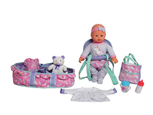 DREAM COLLECTION 16" Baby Doll Travelling Set in Blue