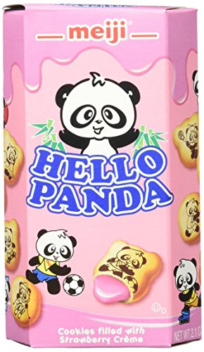 Meiji Hello Panda Cookie  Strawberry  2-1 Ounce Pack of 10