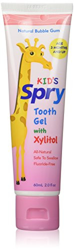 Spry Xlear Kids s Tooth Gel with Natural Xylitol  Bubble Gum  2 Count