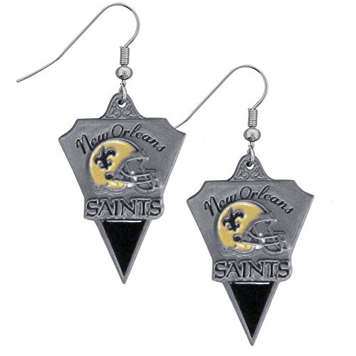 NFL Siskiyou Sports Womens New Orleans Saints Classic Dangle Earrings One Size Team Color NFL Siskiyou Sports Womens New Orleans Saints Classic Dangle Earrings One Size Team Color