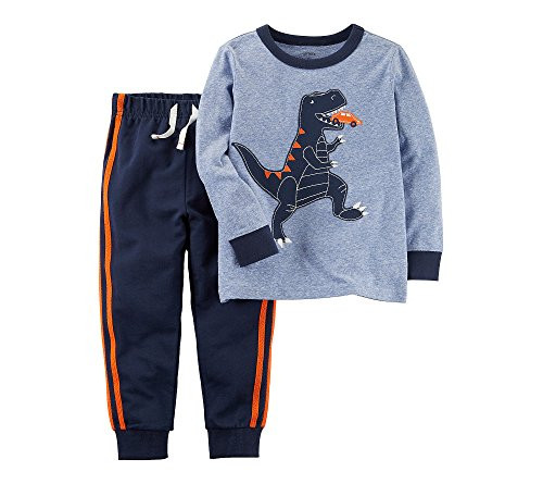 Carter s Baby Boys  2 Piece Dinosaur Graphic Tee   Jogger Set 3 Months Blue