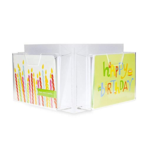 SOURCEONE.ORG Source One Deluxe Rotating Revolving Counter Top Postcard Display Fixture Holder (Greeting Card, 1 Tier)