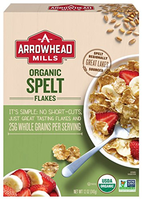 Arrowhead Mills Spelt Flakes Organic Cereal 12 Ounce Box Arrowhead Mills Spelt Flakes Organic Cereal 12 Ounce Box