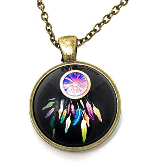 Blazing Autumn Native American Glass Dome Pendant Fashion Necklaces Native American Indian Dream Catcher Blazing Autumn Native American Glass Dome Pendant Fashion Necklaces Native American Indian Dream Catcher