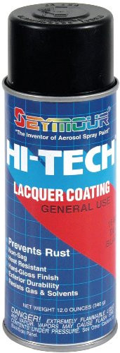 Seymour 16-806 Hi-Tech Lacquers Spray Paint  Dull Black