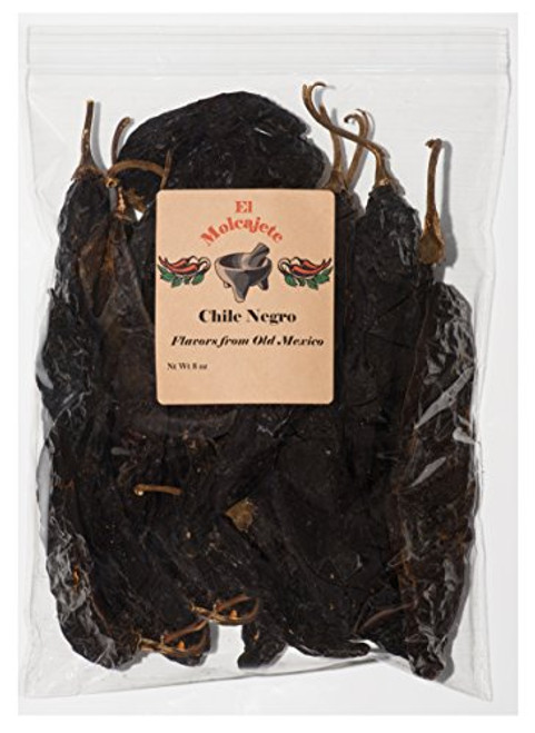 Dried Mexican Pasilla Negro Chilaca chiles El Molcajete Brand 8 oz Bag ? Mexican Recipes  Chillies Tamales  Salsa  Chili  Meats  Soups  Stews   BBQ
