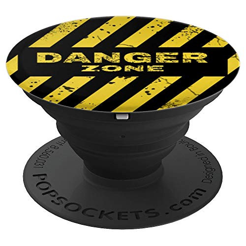 Attention Danger - Police Barrier Danger Zone Marking PopSockets Grip and Stand for Phones and Tablets