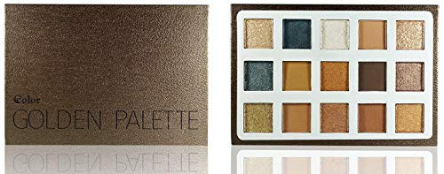 Ccolor Golden 15 Color Eyeshadow Palette - Highly Pigmented - Professional Formulation - Neutral Bronze Gold Eye Shadows - Makeup Palette