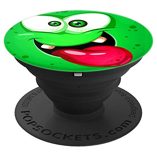 green horror Monster creepy Vintage Classic scary emoji gift PopSockets Grip and Stand for Phones and Tablets