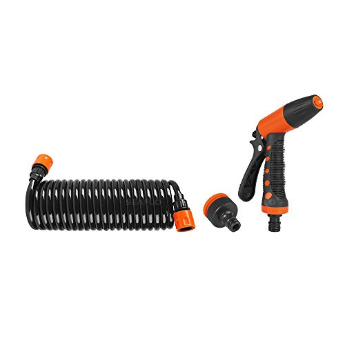 Seaflo 20' Hosecoil Washdown System for RV, Boat, Garden (Connects to Standard Garden Hose or 1/2" threaded outlet)