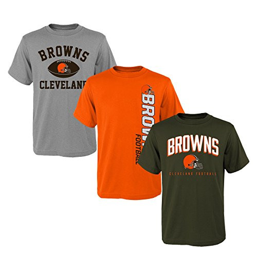 NFL Cleveland Browns Boys Outerstuff 3-Piece Tee Set 3Piece Assorted Colors Youth X-Large 16-18 NFL Cleveland Browns Boys Outerstuff 3-Piece Tee Set 3Piece Assorted Colors Youth X-Large 16-18