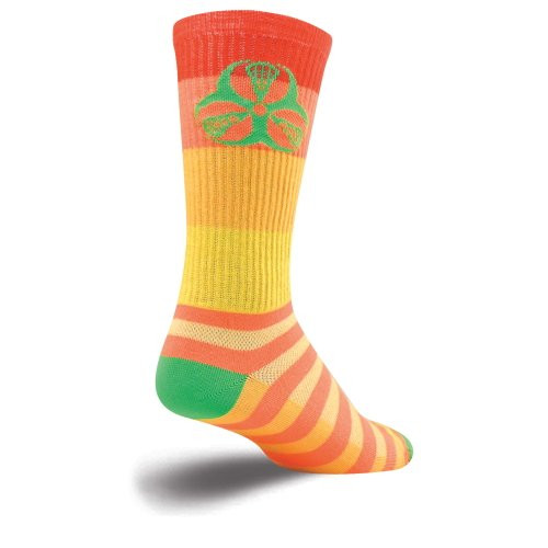 Sockguy Lacrosse Socks Flat Knit 8  Lax Hazard S-M