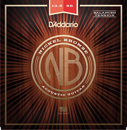 D Addario NB13556BT Nickel Bronze Acoustic Guitar Strings  Balanced Tension Medium  13-5-56