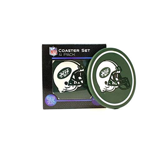 NFL New York Jets Helmet Logo Coasters  4-Pack