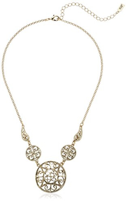 1928 Jewelry Gold-Tone Filigree Necklace 16 3 Extender 1928 Jewelry Gold-Tone Filigree Necklace 16 3 Extender