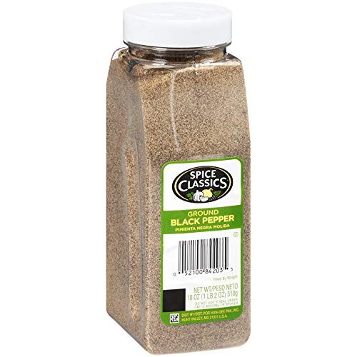 Spice Classics Ground Black Pepper  18 oz