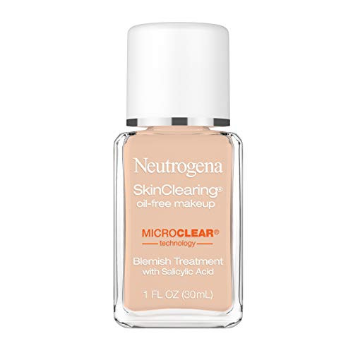 Neutrogena SkinClearing Oil-Free Acne and Blemish Fighting Liquid Foundation with Salicylic Acid Acne Medicine Shine Controlling for Acne Prone Skin 100 Natural Tan 1 fl- oz Neutrogena SkinClearing Oil-Free Acne and Blemish Fighting Liquid Foundation with Salicylic Acid Acne Medicine Shine Controlling for Acne Prone Skin 100 Natural Tan 1 fl- oz