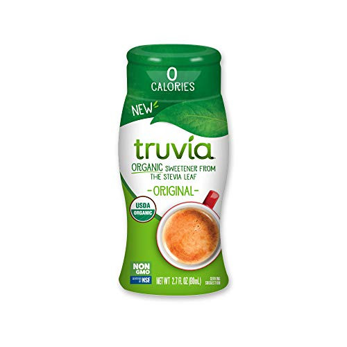 Truvia Organic Zero Calorie Liquid Stevia Sweetener Bottle  Original flavor  2-7 fl- oz-