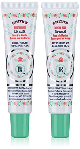 Smith s Rosebud Perfume Co- Minted Rose Lip Balm in a Tube -5 oz - 2-Pack
