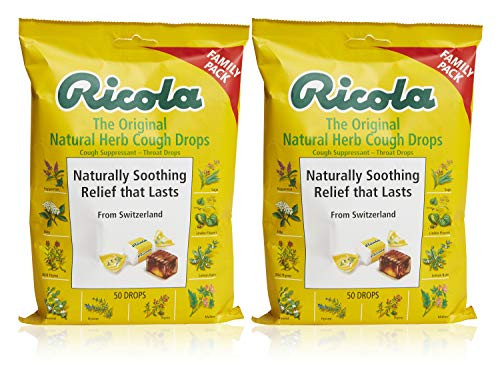 Ricola Original Herbal Cough Suppressant Throat Drops  50ct Bag Pack of 2