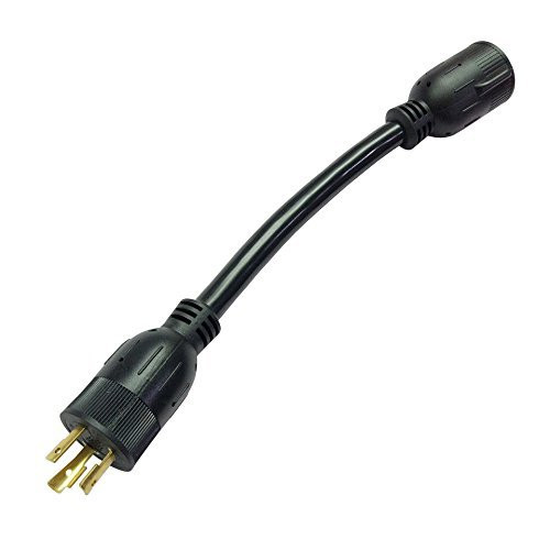Parkworld 885132 Adapter Cord 20 AMP Twist Lock L6-20 Plug Male to Locking 30 Amp L6-30 Receptacle Female