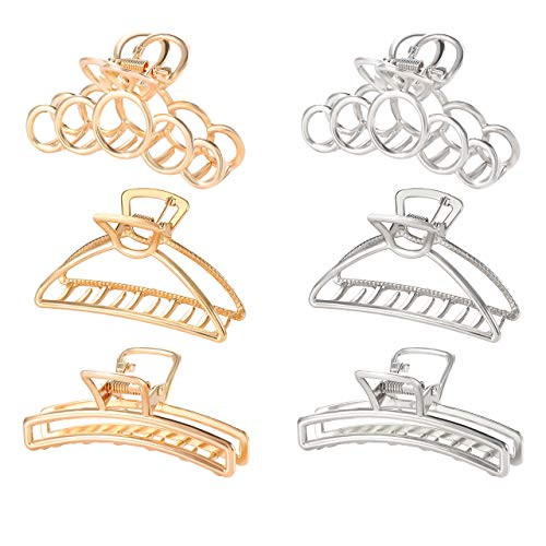 ISALOE Large Metal Hair Claw Clips Nonslip Hollow Hair Jaw Clamps for Women Girls Geometric Hair Catch Barrettes Half Bun Hair Accessories for Thick Thin Long Hair ISALOE Large Metal Hair Claw Clips Nonslip Hollow Hair Jaw Clamps for Women Girls Geometric Hair Catch Barrettes Half Bun Hair Accessories for Thick Thin Long Hair